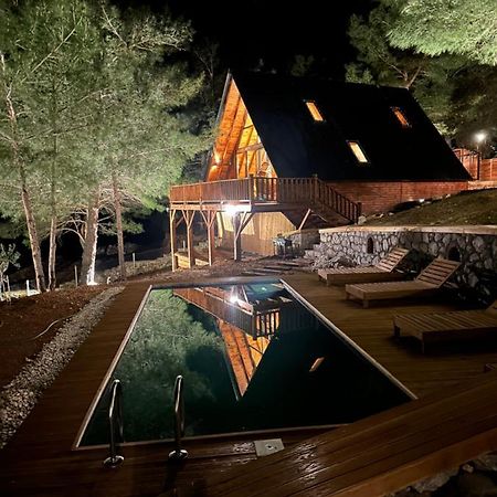Panurlawoodenhouse Oezel Havuz& Sauna Mavi Экстерьер фото