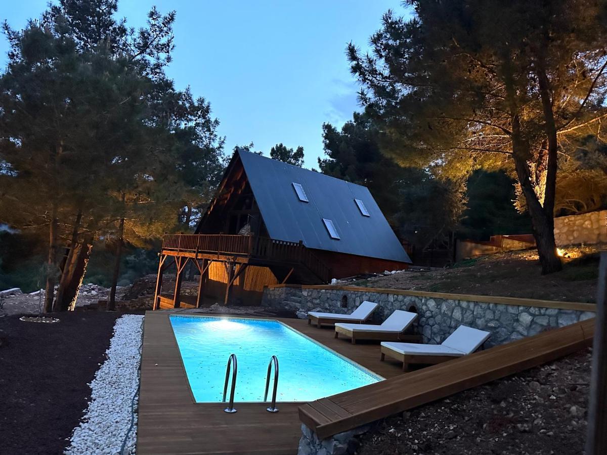 Panurlawoodenhouse Oezel Havuz& Sauna Mavi Экстерьер фото