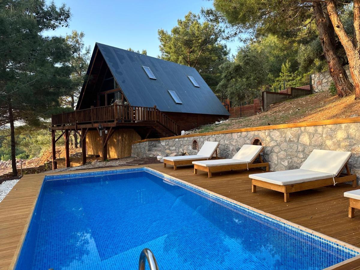 Panurlawoodenhouse Oezel Havuz& Sauna Mavi Экстерьер фото